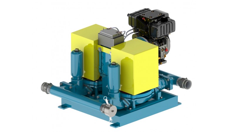 Mud Sucker® 3" Standard Engine Double Diaphragm Pump | Wastecorp