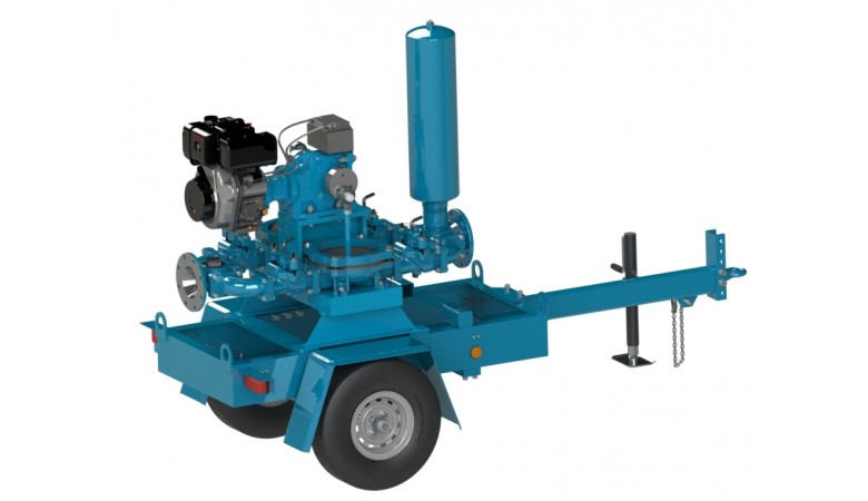 Mud Sucker® 6" Engine Pro Flapper Double Diaphragm Pump | Wastecorp 0