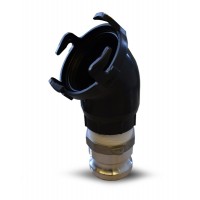 RV 45 DEGREE SEWER ADAPTER, 2" MALE CAMLOCK