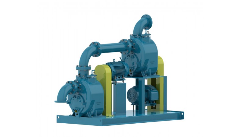 High head piggy back mounted self priming pumps