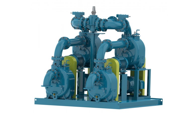 High head belt driven trash pumps