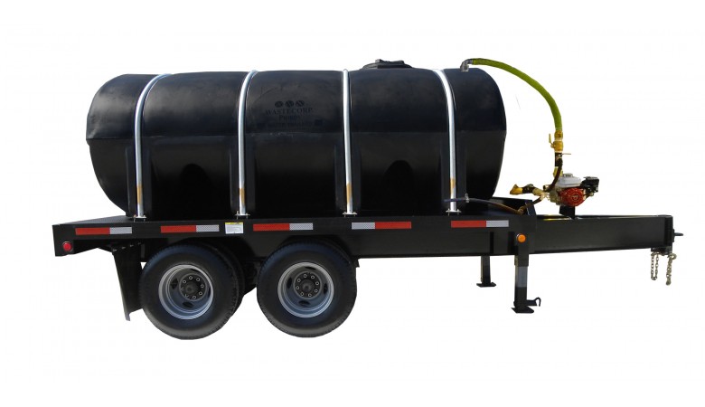 Dually axle system with (optional) goose neck available. Black tank (optional)