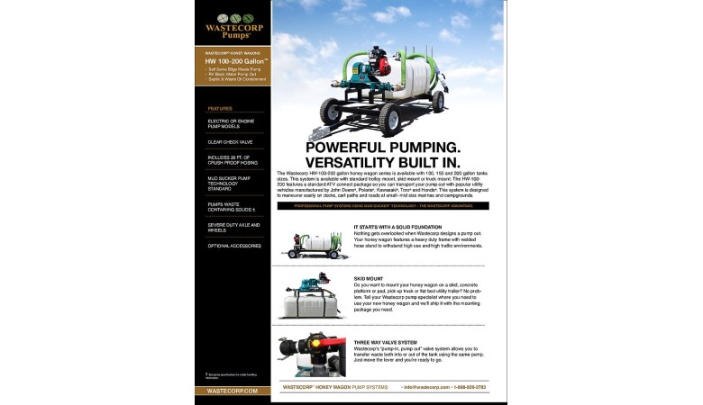 100 Gallon Pump Out Fact Sheet