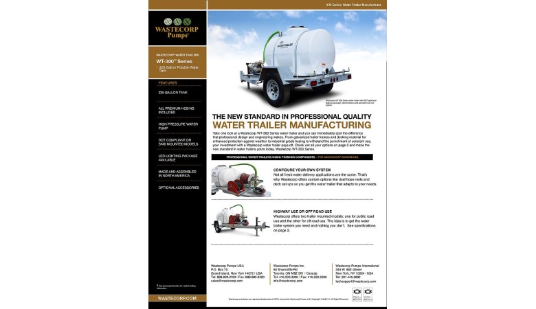 325 Gallon Water Trailer Fact Sheet