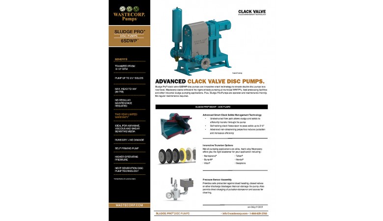 6SDWP Clack Valve Fact Sheet