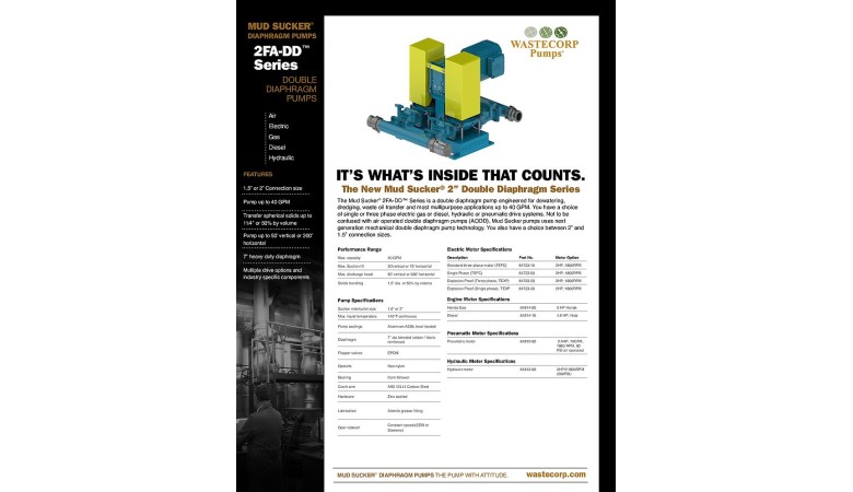 2FAC-DD Series Double Diaphragm Pump Facts