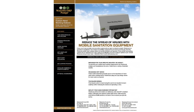 Mobile Hand Washing System